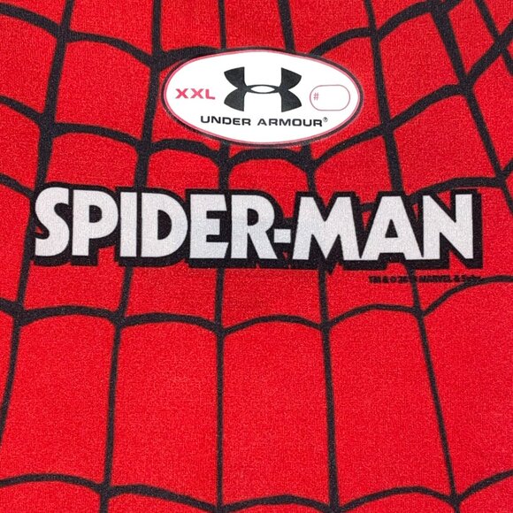 🕷 Under Armour SPIDER-MAN Compression Shirt / Hybrid Windbreaker Jacket Size Xl - Picture 6 of 10